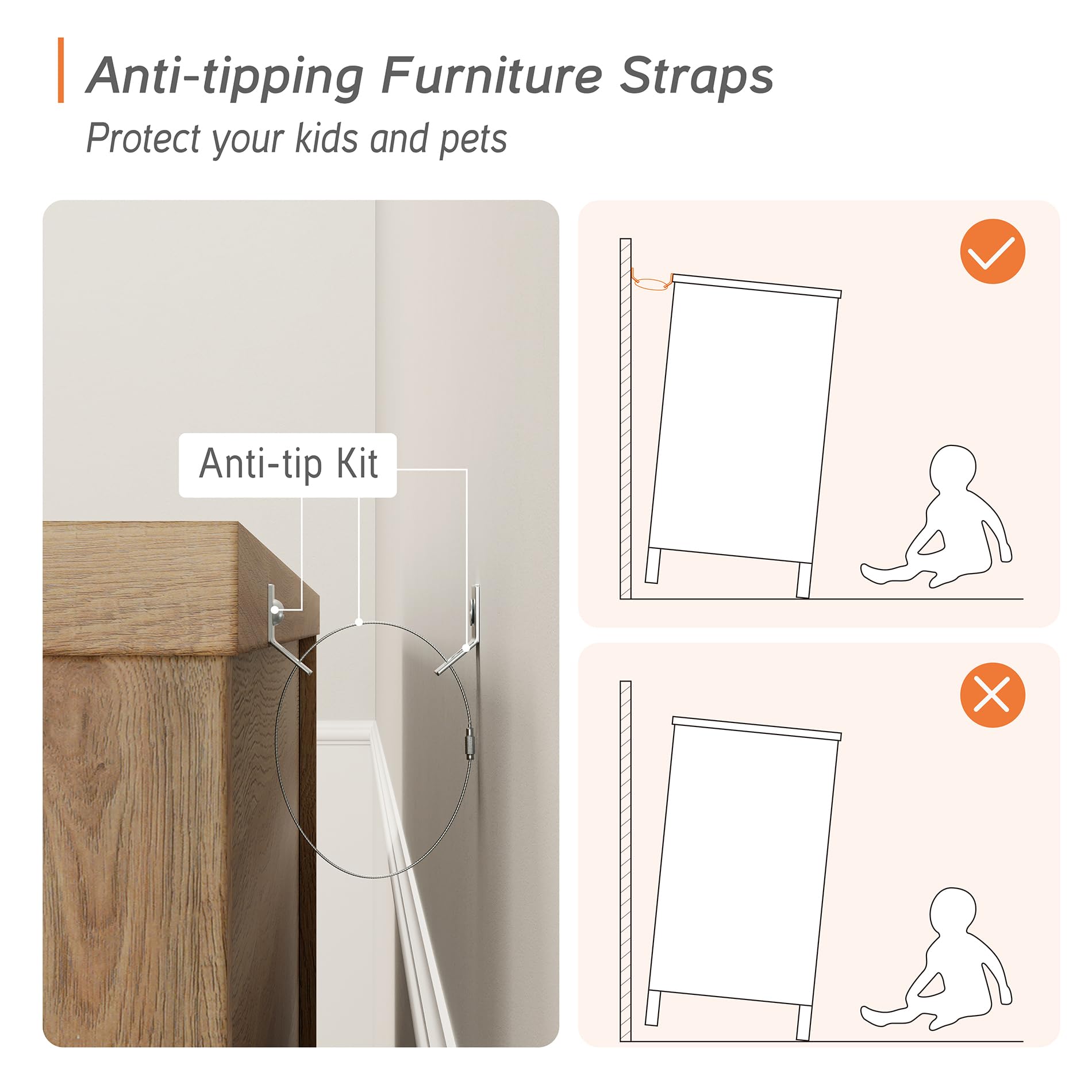 6-Drawer Oak Dresser with Storage Organizer