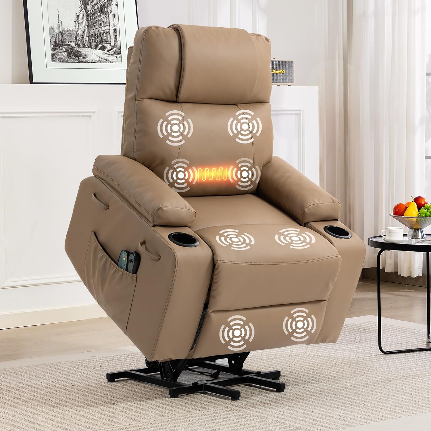 Electric Power Lift Recliner with Heat and Massage
