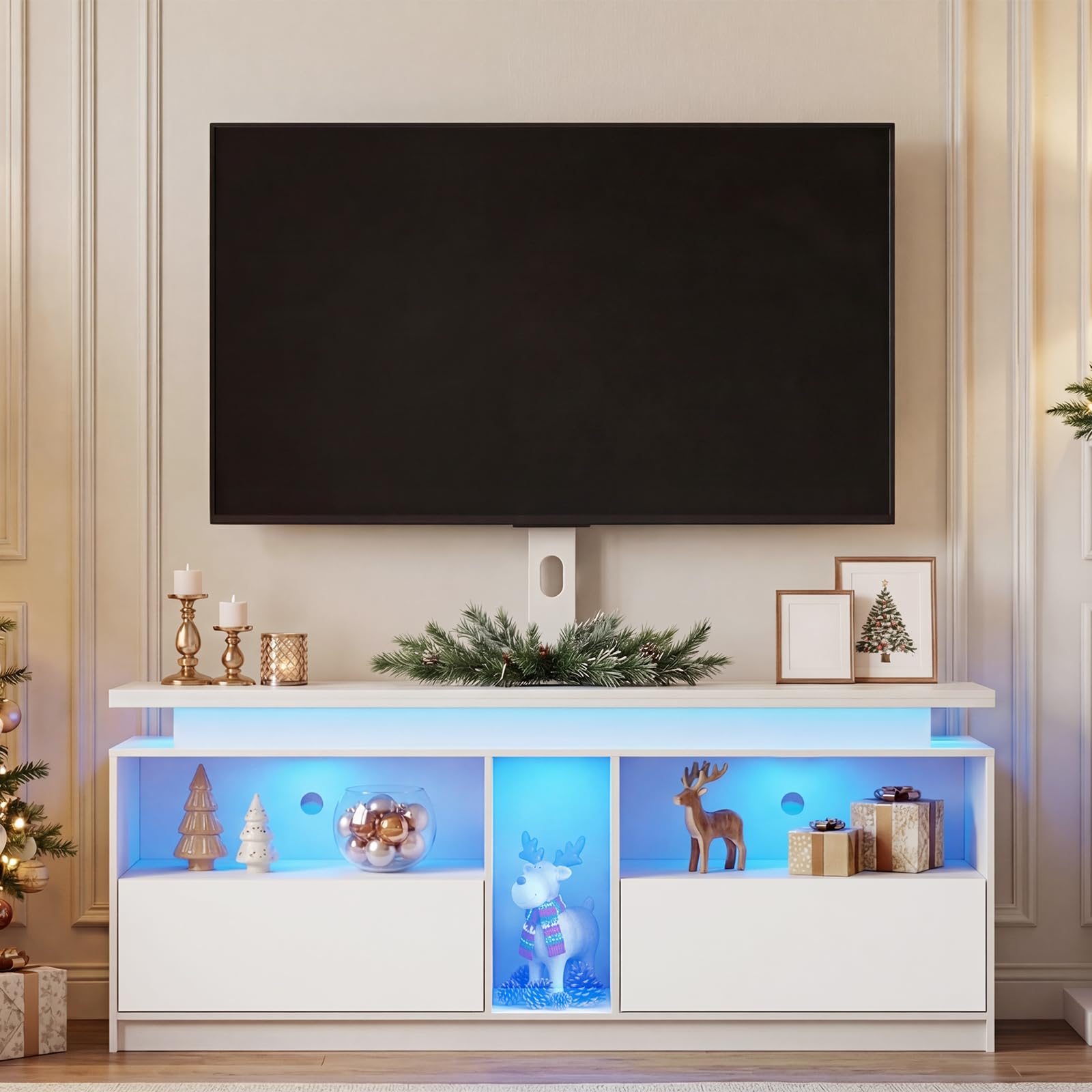 TV Stand with Mount for 75 Inch TV