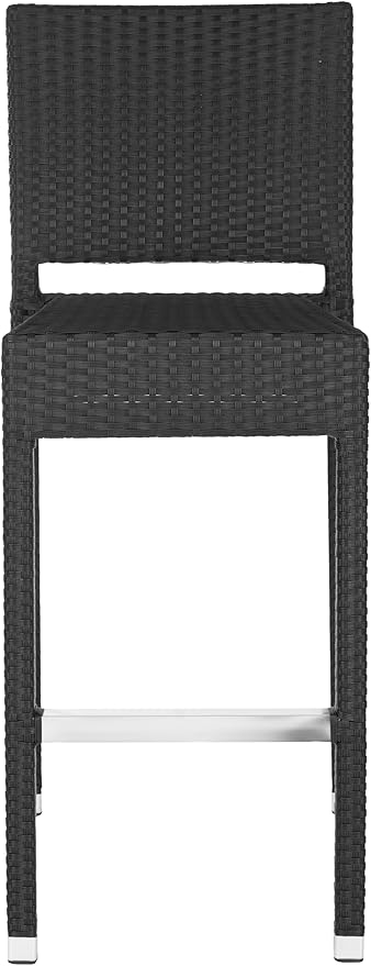 Black Wicker Indoor Outdoor Bar Stool
