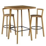 39.4" Square Bistro Pub Table Set with 2 Chairs