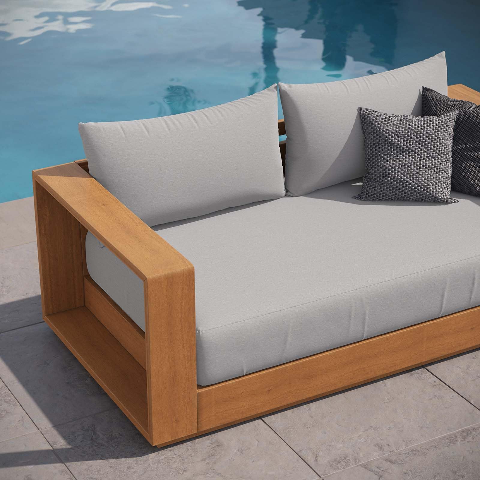 Tahoe Acacia Wood Outdoor Patio Loveseat