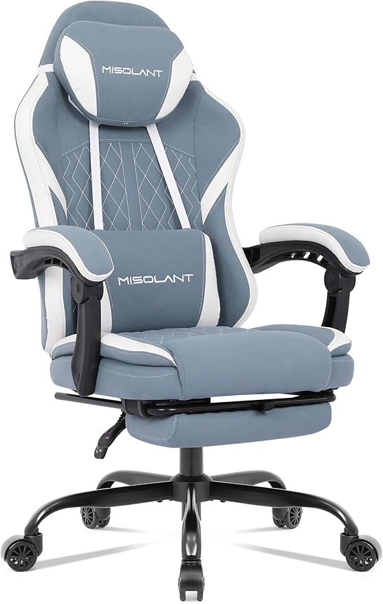 Ergonomic Gaming Chair with Massage Lumbar Support