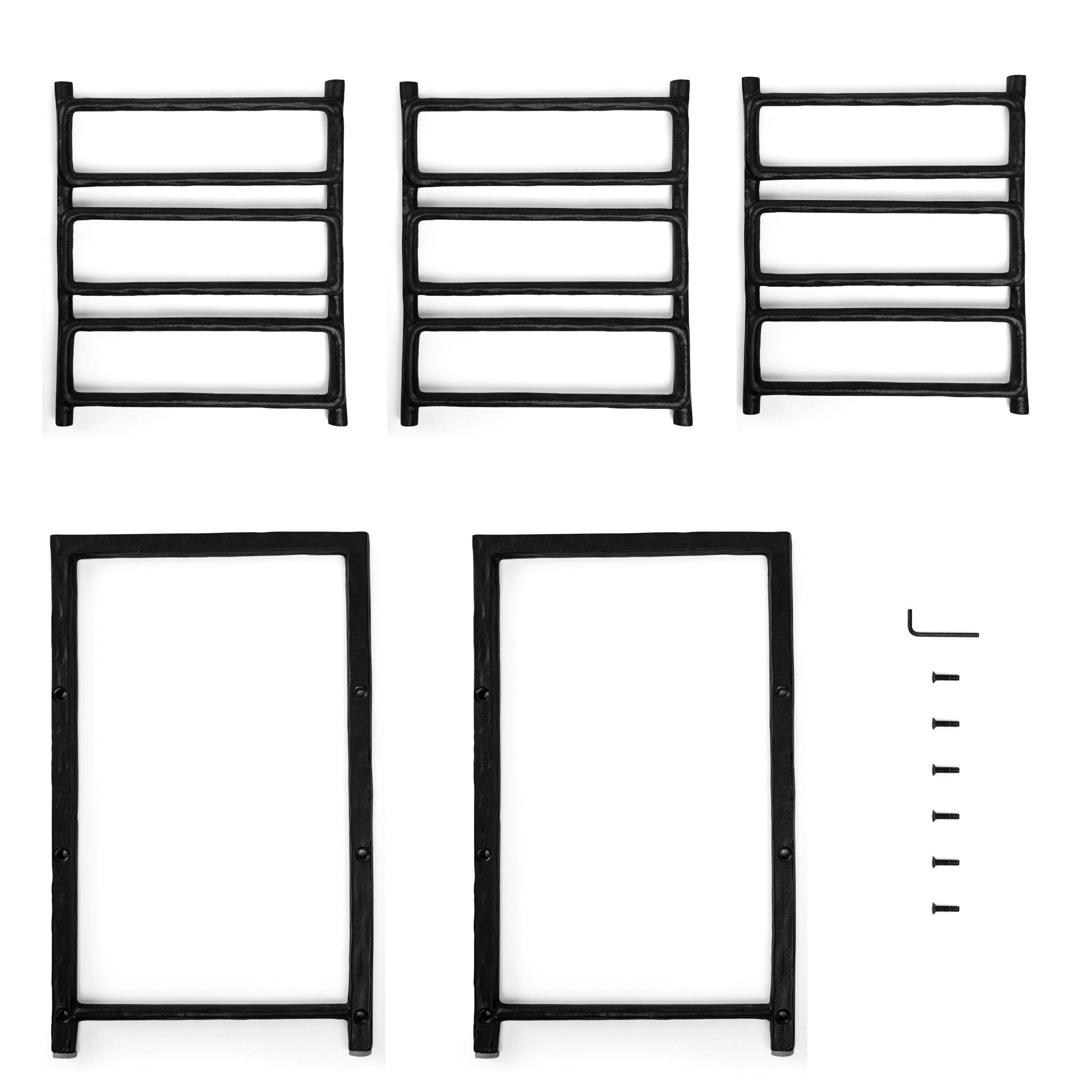 12 Bottle Wine Rack - Free Standing Black Metal
