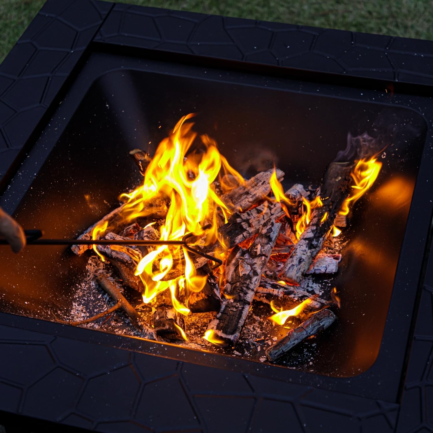 32 Inch Square Fire Pit Table