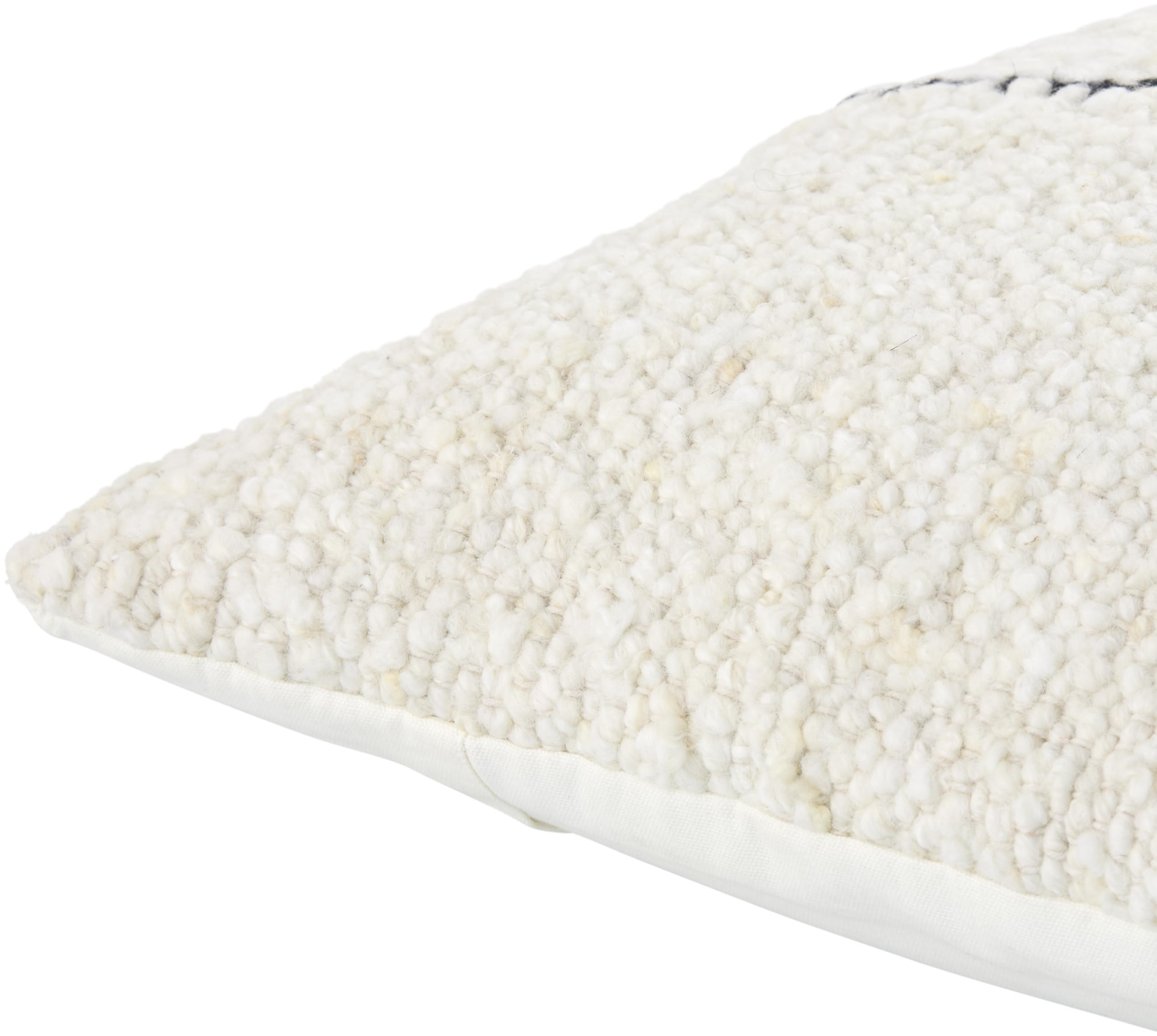 Modern Throw Pillow 22x22 Black Beige