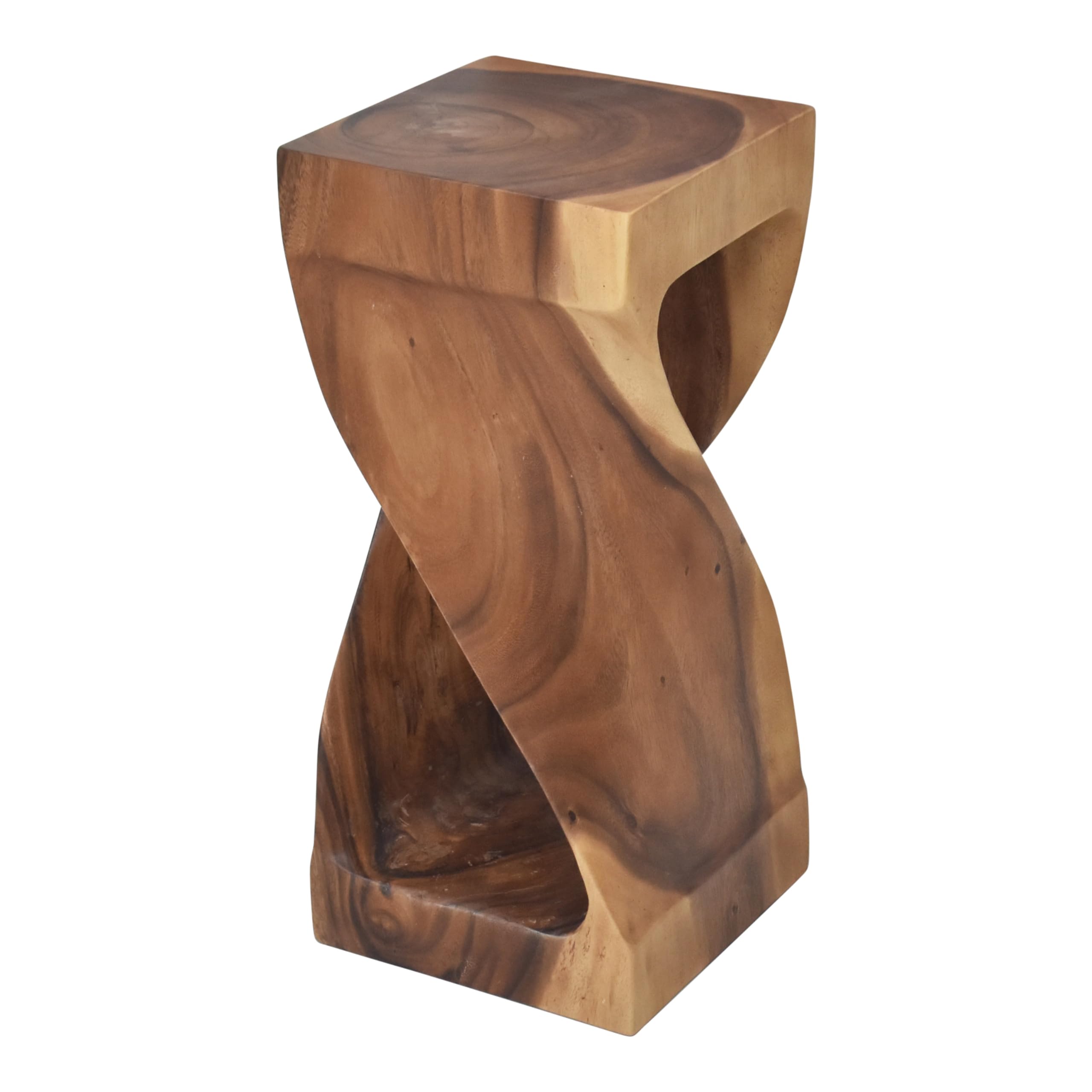Solona Solid Wood Side Table with Carved Design