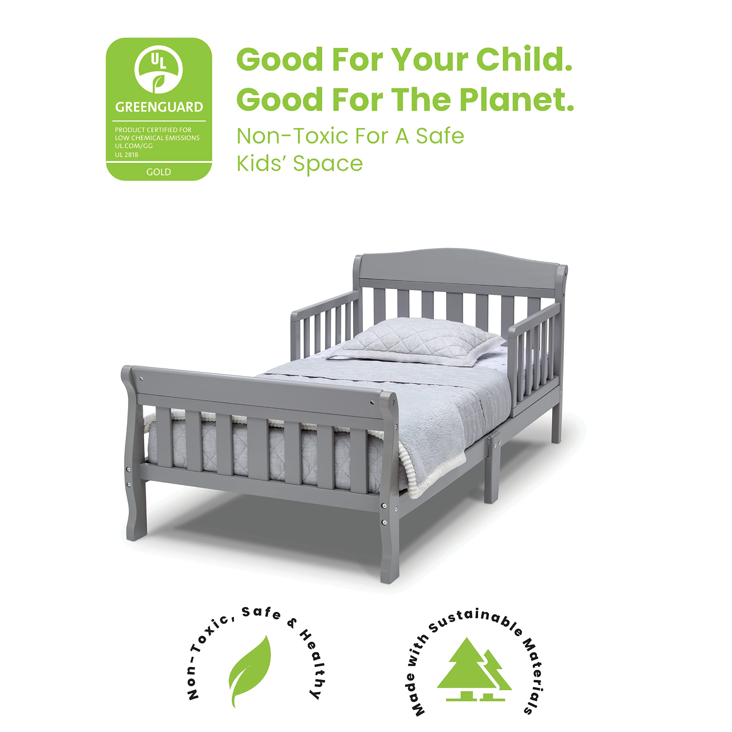 4-Piece Toddler Playroom Set with Bed