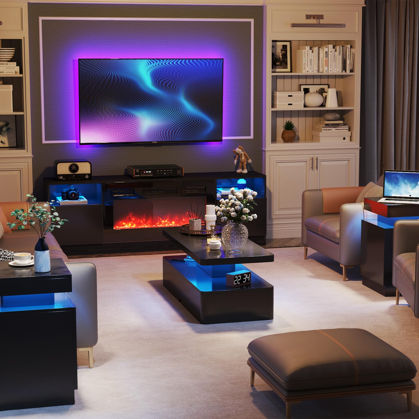 LED Coffee Table with Storage
