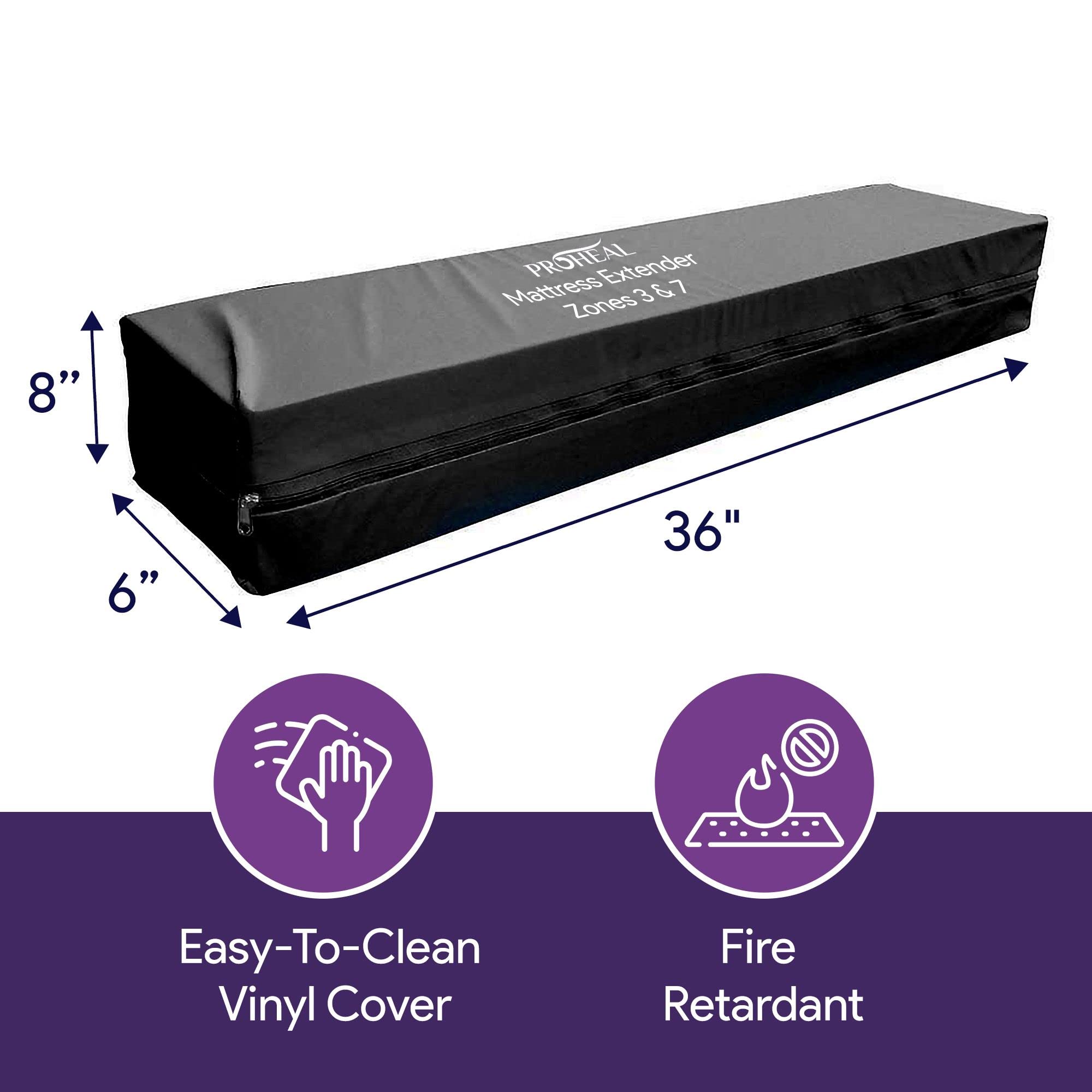 Hospital Bed Mattress Extender with Adjustable Entrapment Prevention