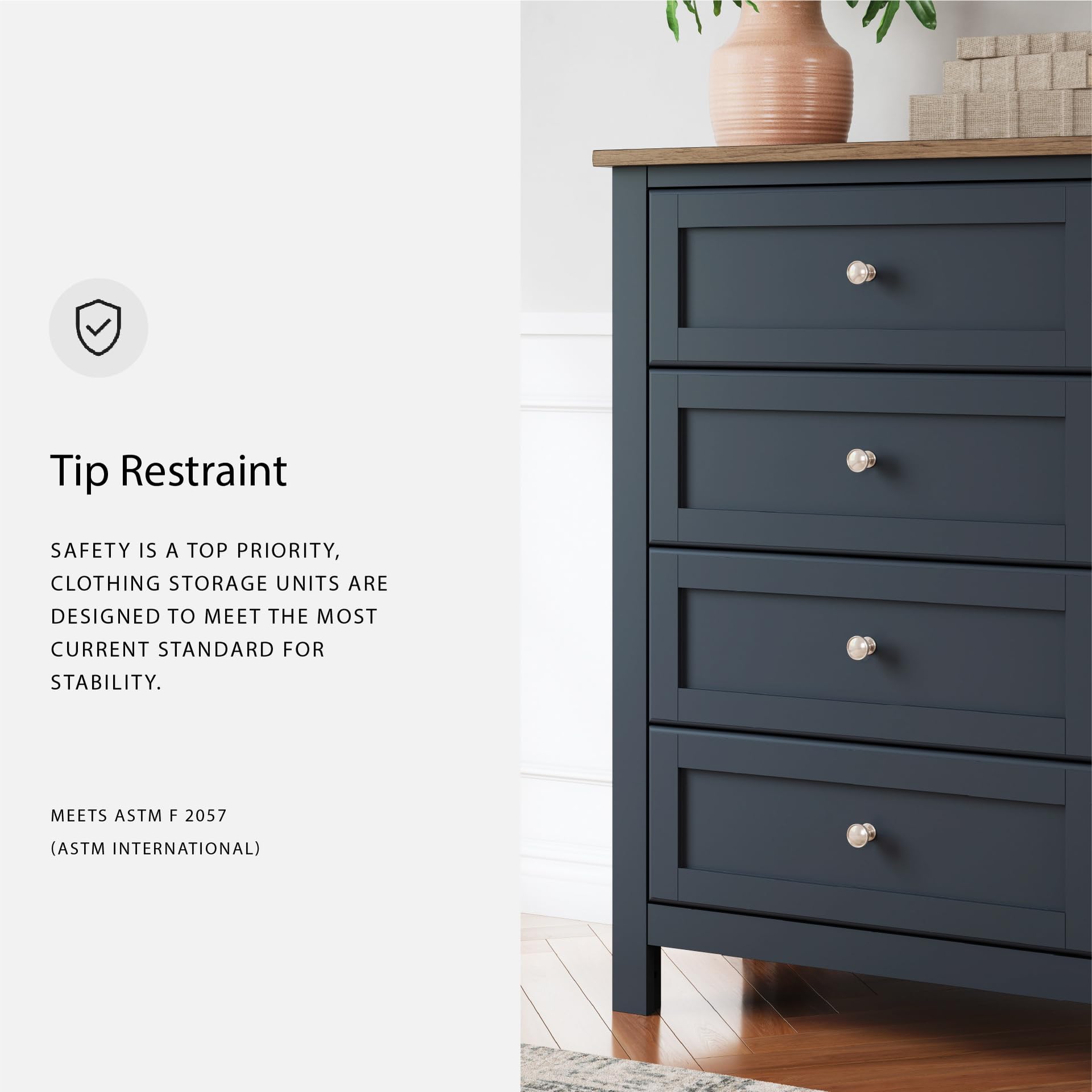 4-Drawer Shaker Chest