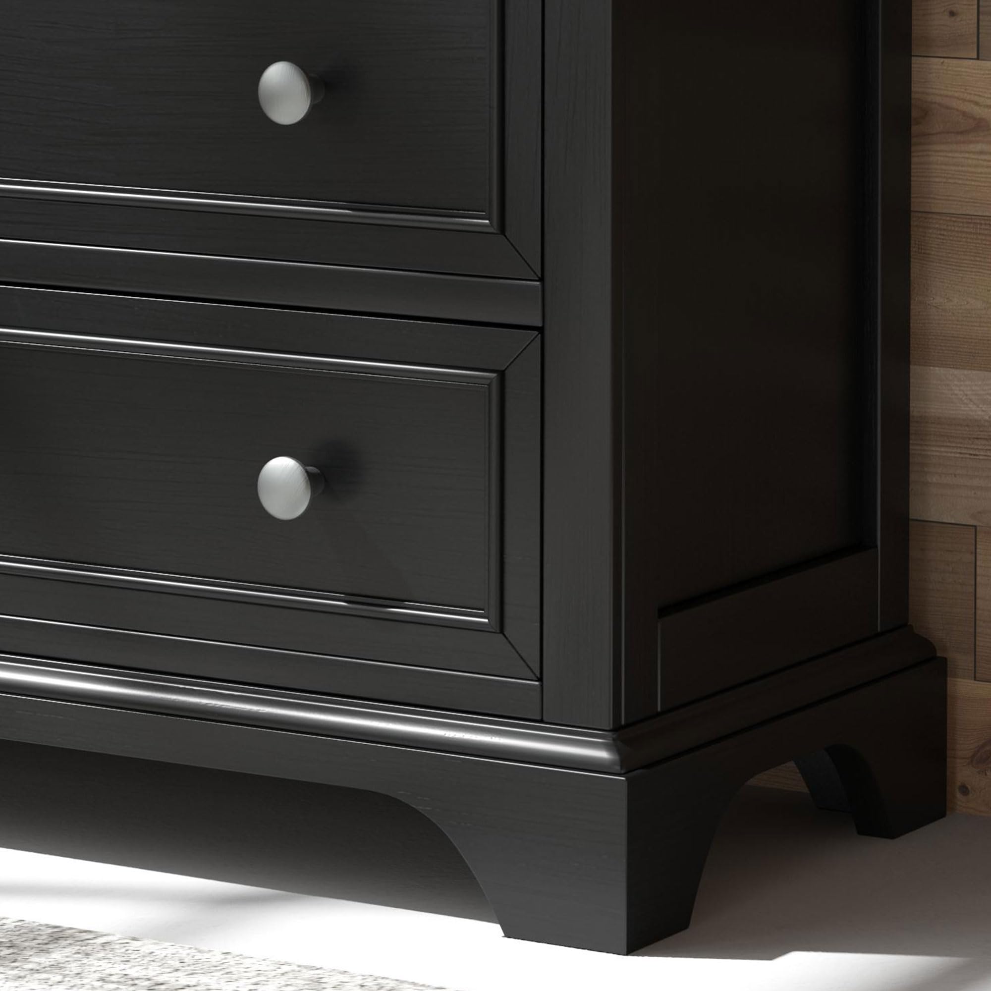 Black Four-Drawer Storage Chest