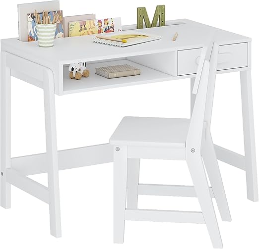 Kids Desk and Chair Set with Storage