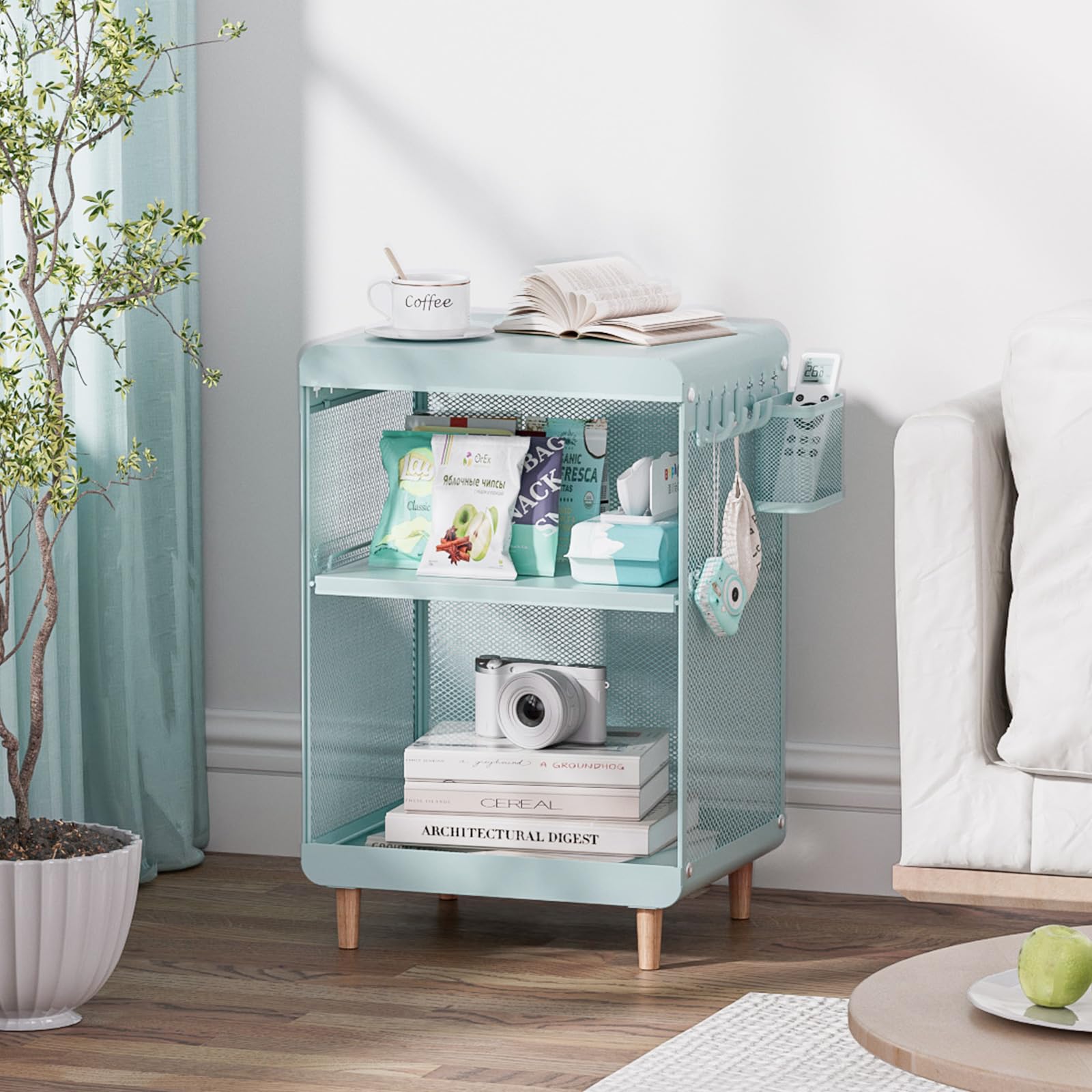 Kids Nightstand Mint Green