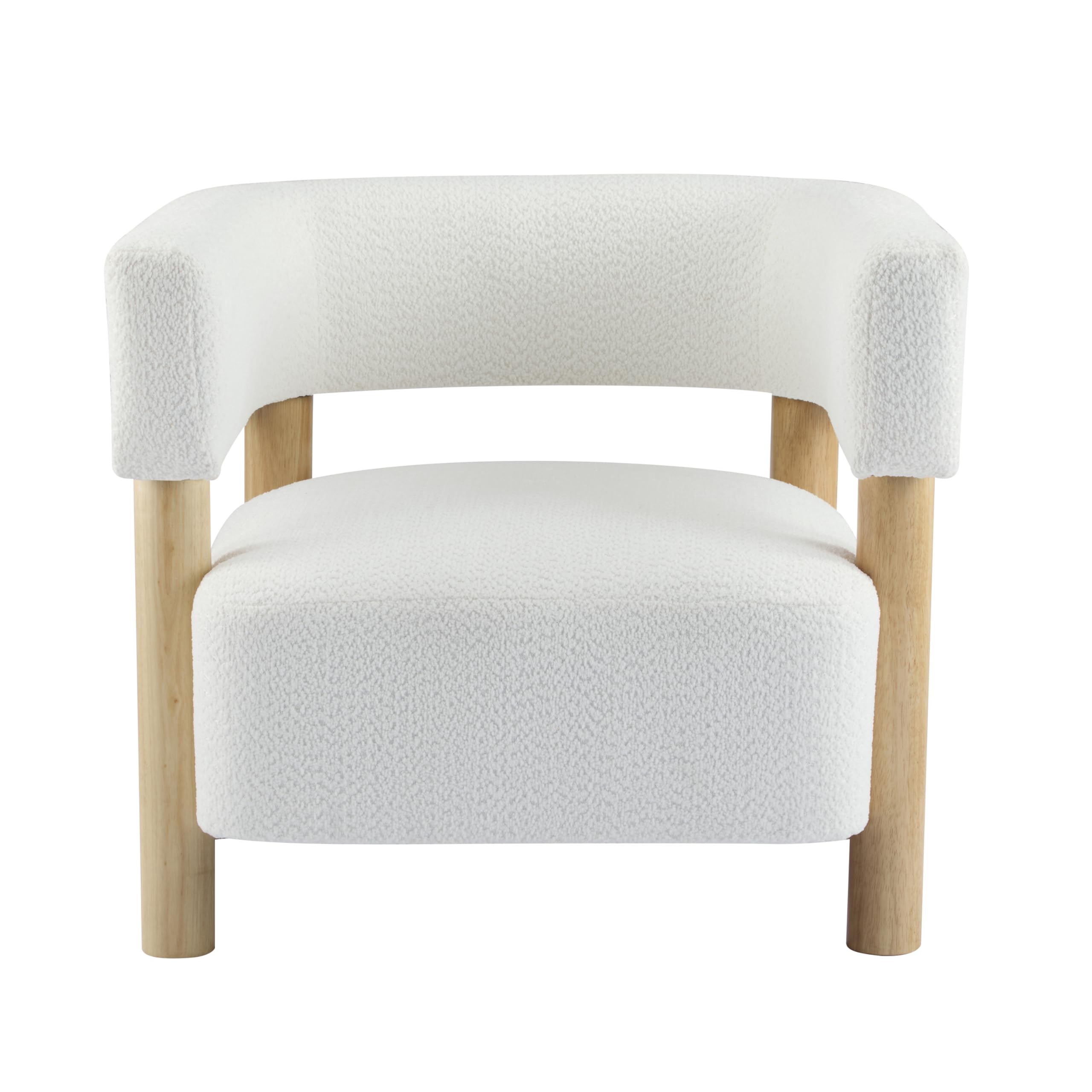 Boucle Accent Chair with Round Backrest