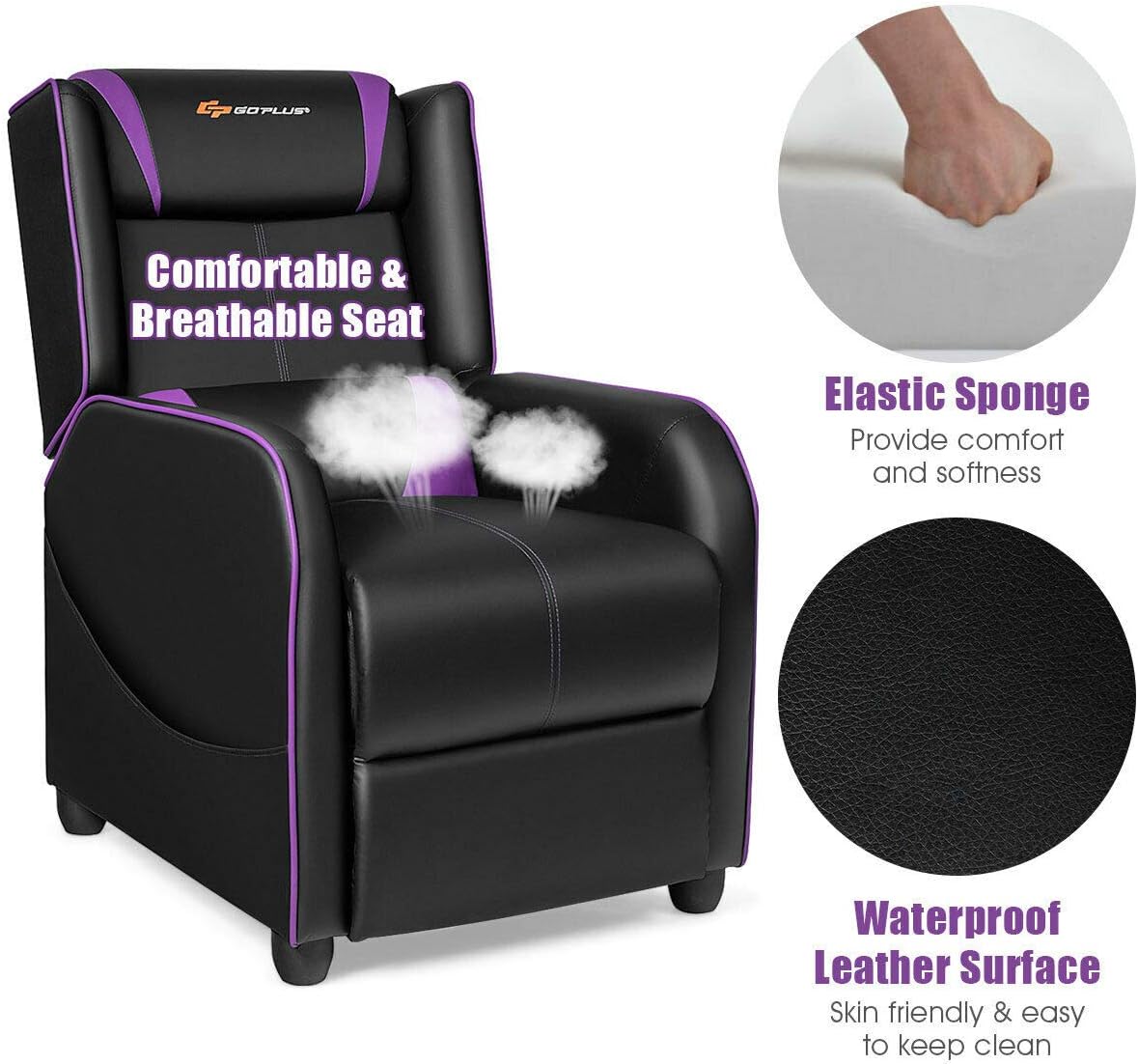 Adjustable Gaming Recliner with Massage