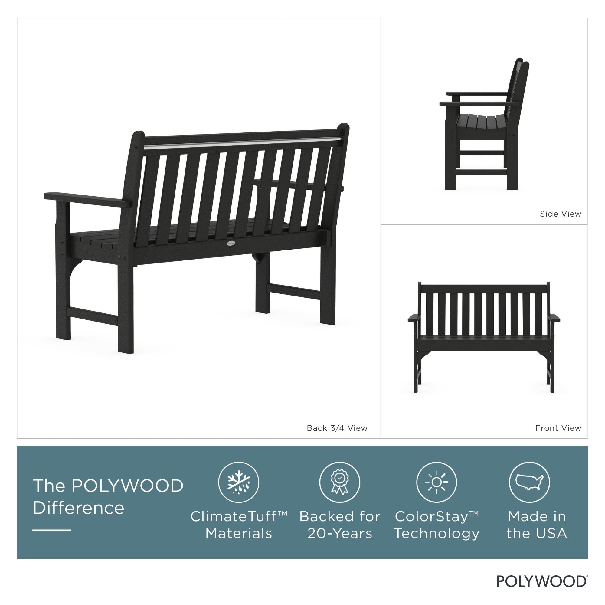 Vineyard 48" Outdoor Bench