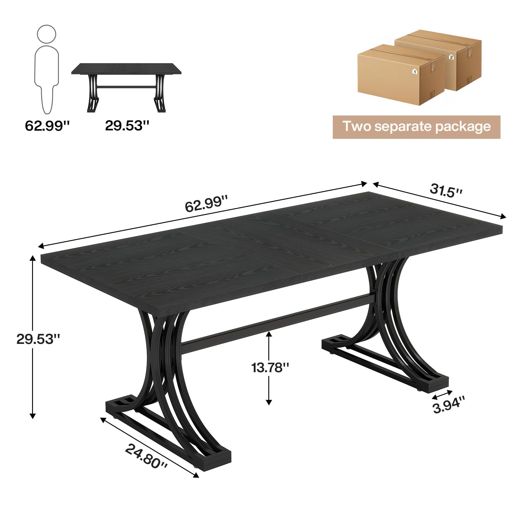 10.5FT Conference Table for 8-10 People