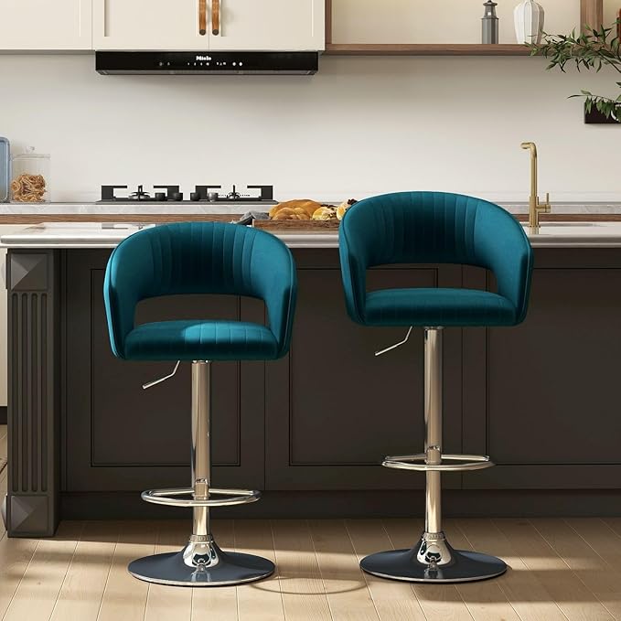 Adjustable Swivel Bar Stools Set of 2