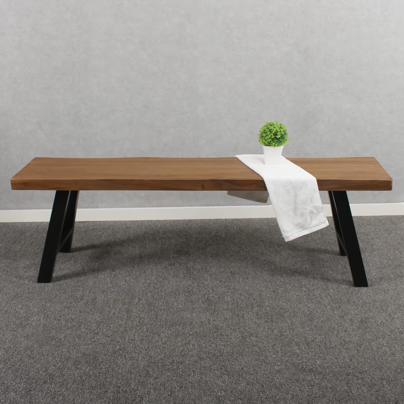 Outdoor Solid Wood Bench 48 Inch