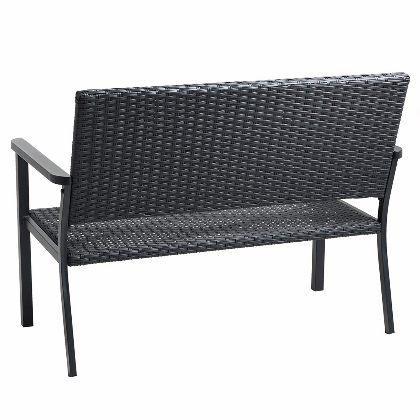 Outdoor Wicker Loveseat Bench