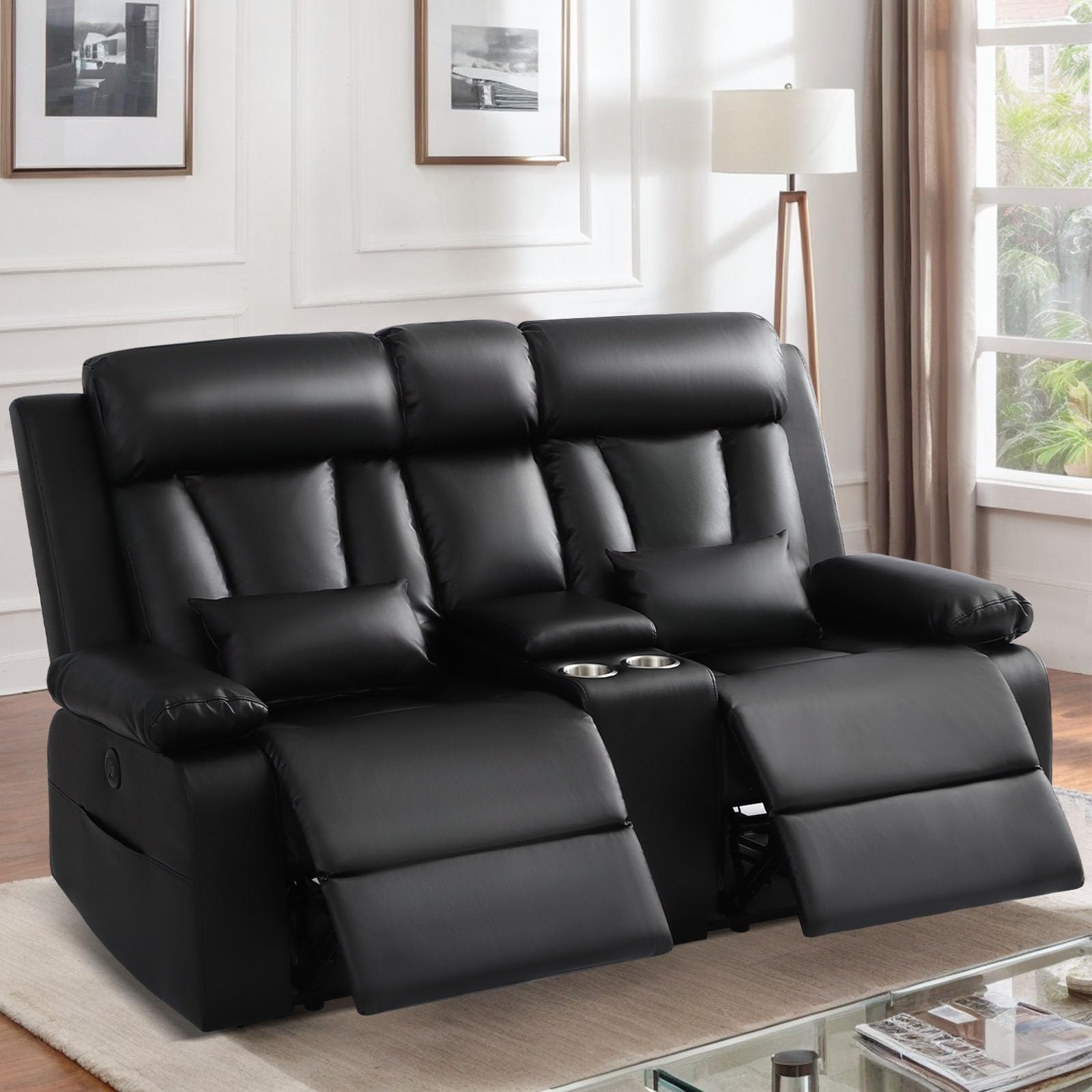 Power Reclining Loveseat with Console and USB Ports