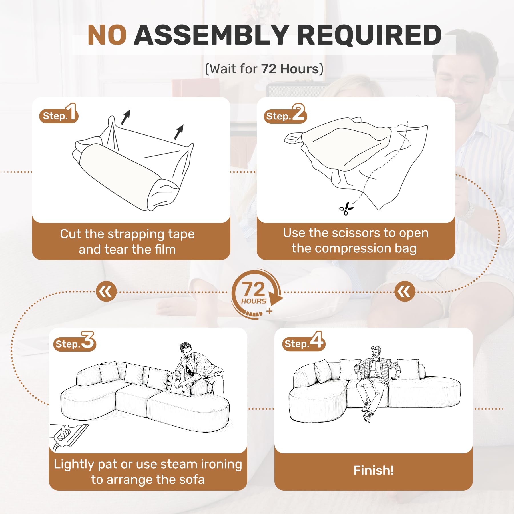 Modern L-Shape Sectional Sofa with Chaise
