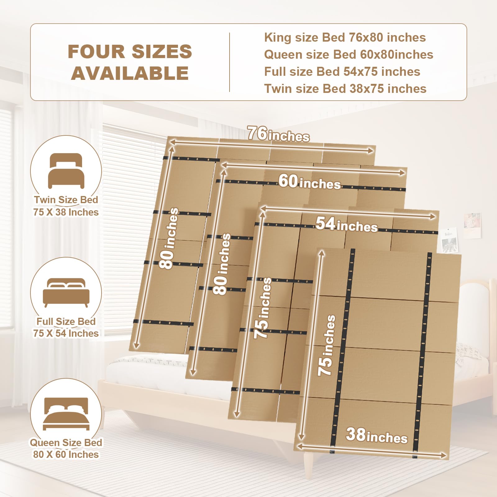 Foldable Bunkie Board Mattress Support King Size