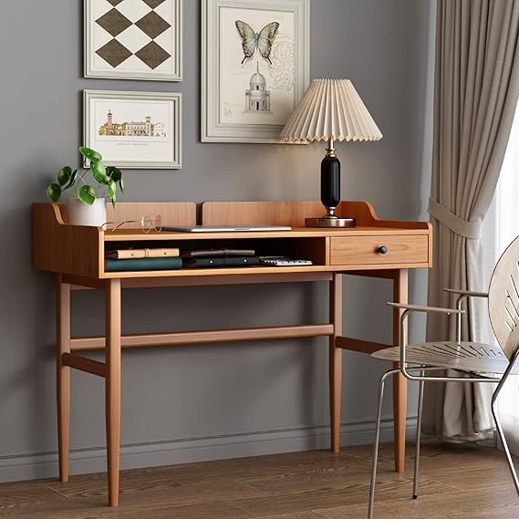 Mid-Century Modern Writing Desk with Drawer