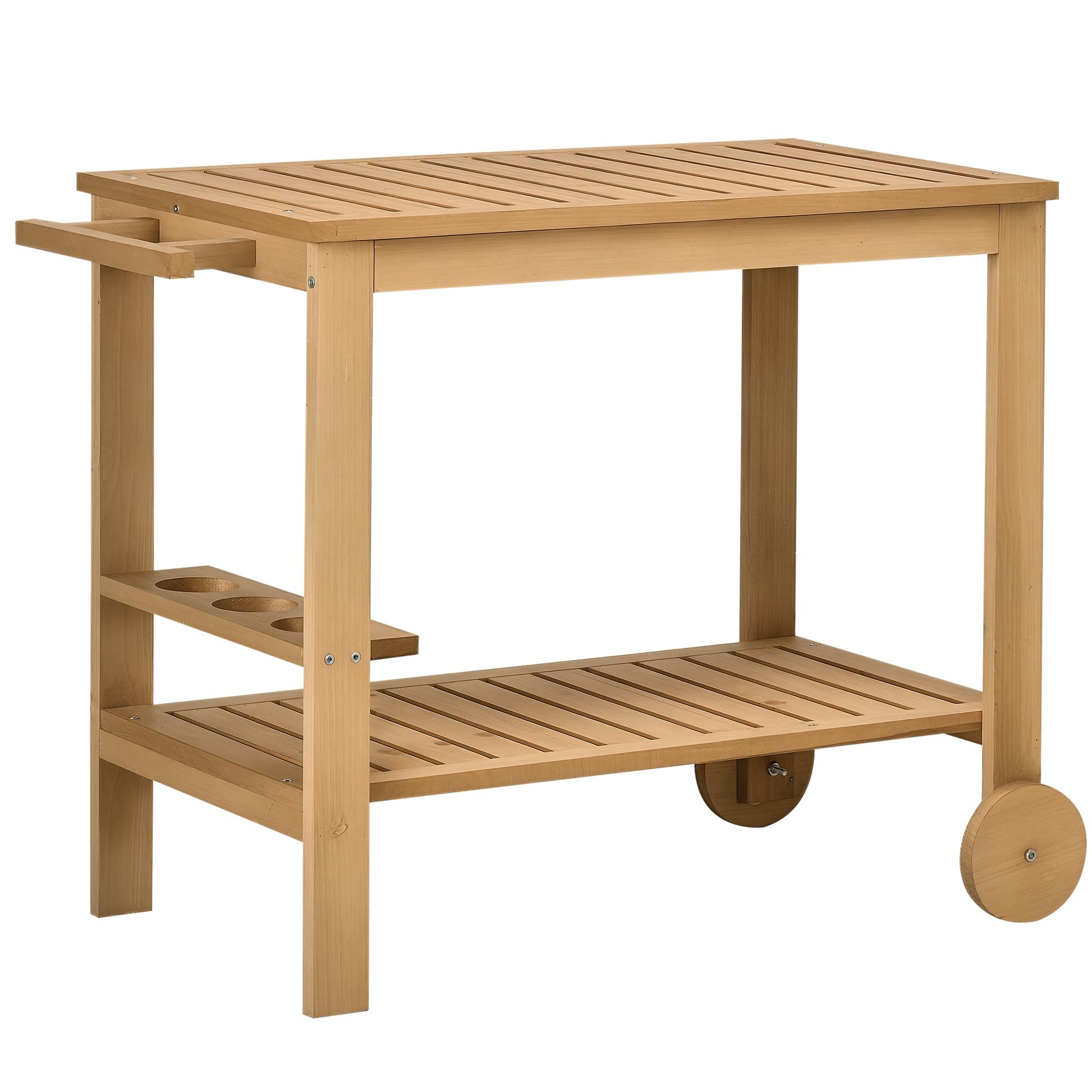 Outdoor Bar Cart with Wine Holders