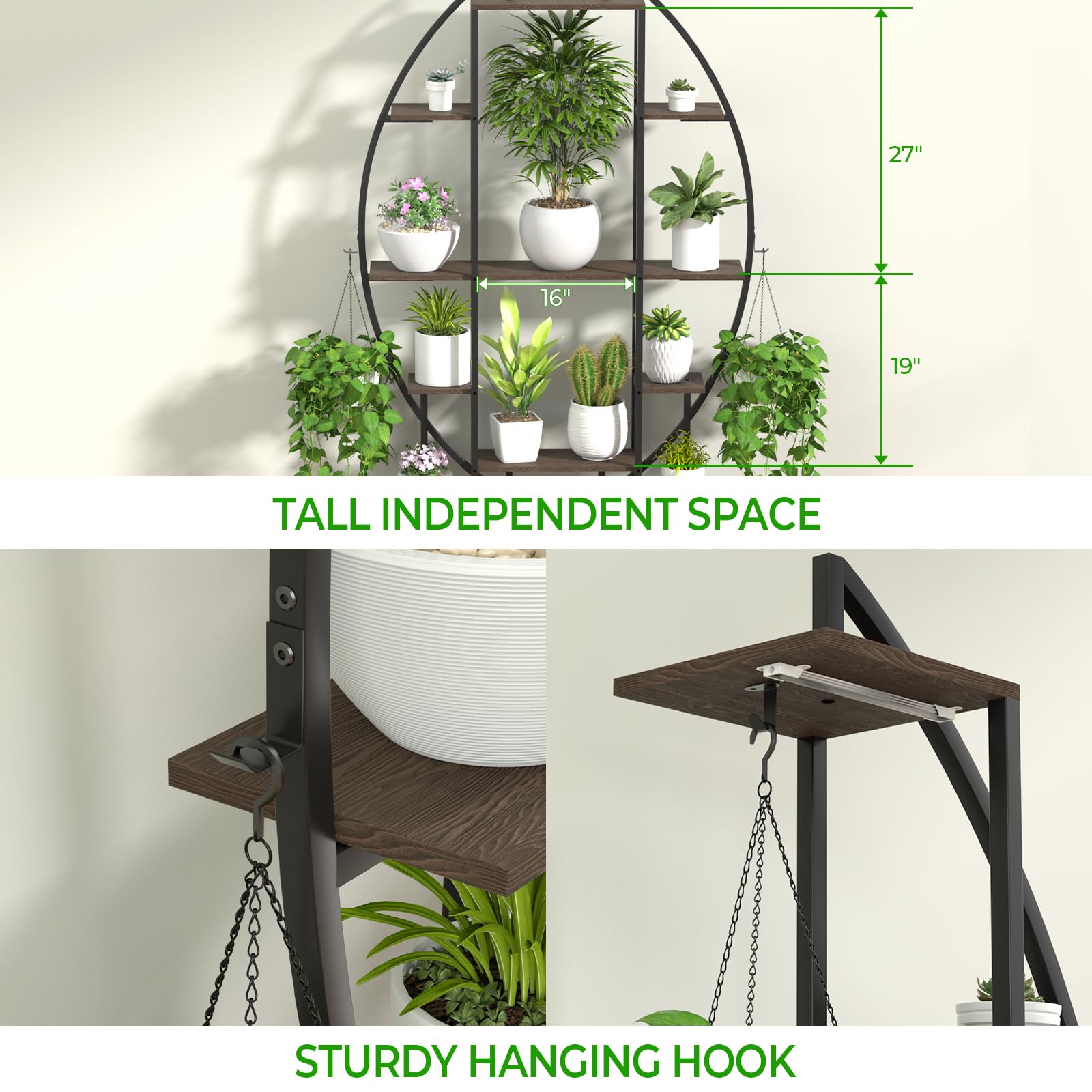 7-Tier Plant Stand with Grow Lights