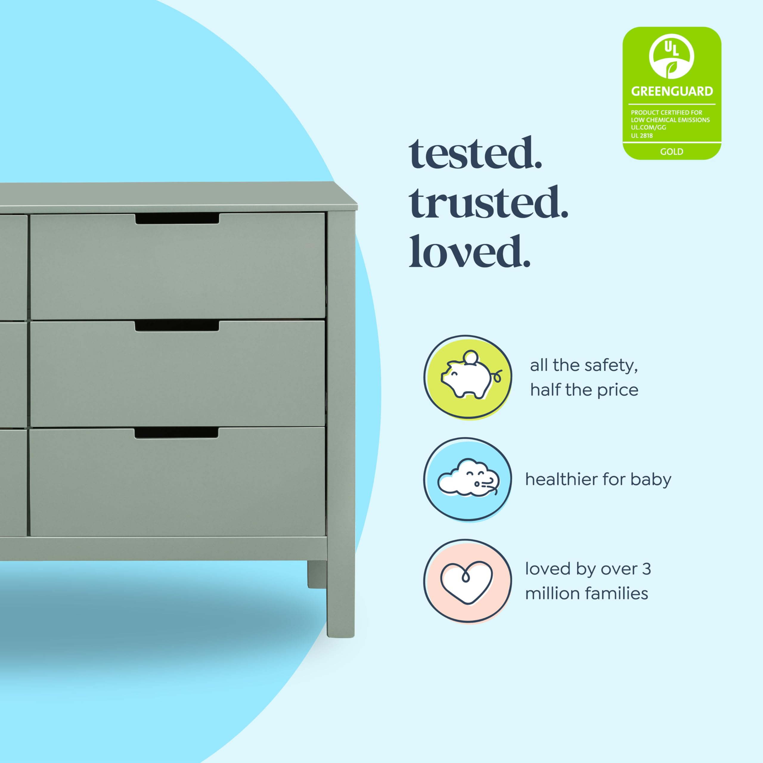 Colby 6-Drawer Baby Dresser