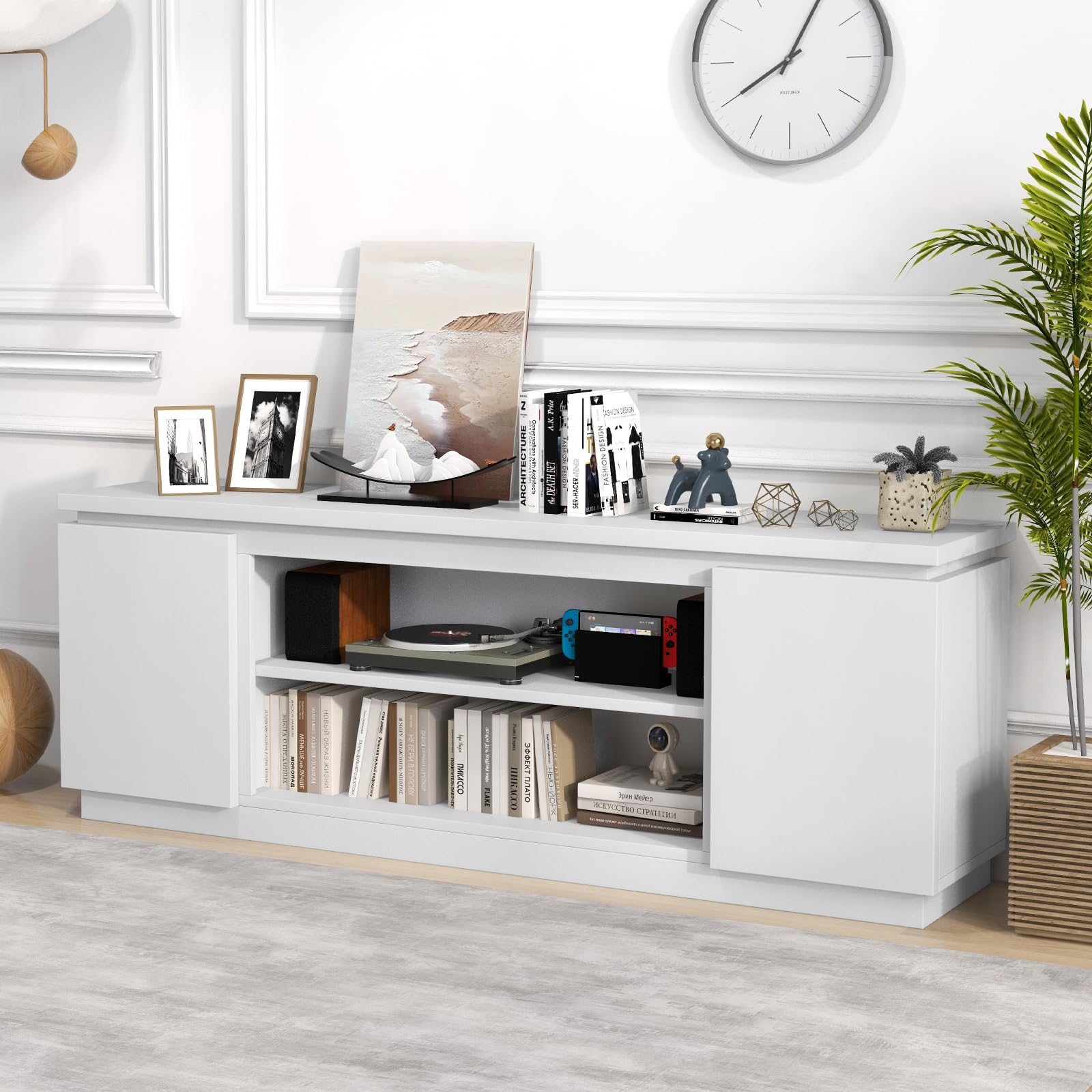 70" TV Stand for 75-80 Inch TV with Storage Cabinets