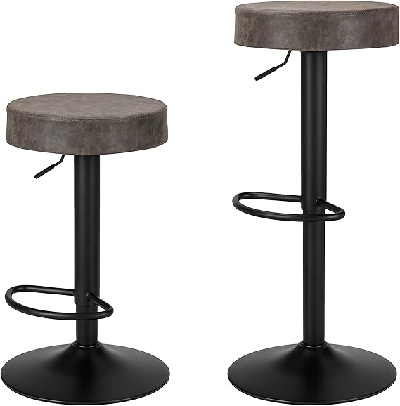 Modern Swivel Bar Stools Set of 2 - Counter Height Adjustable