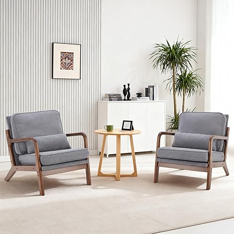 Mid Century Accent Chair with Arms