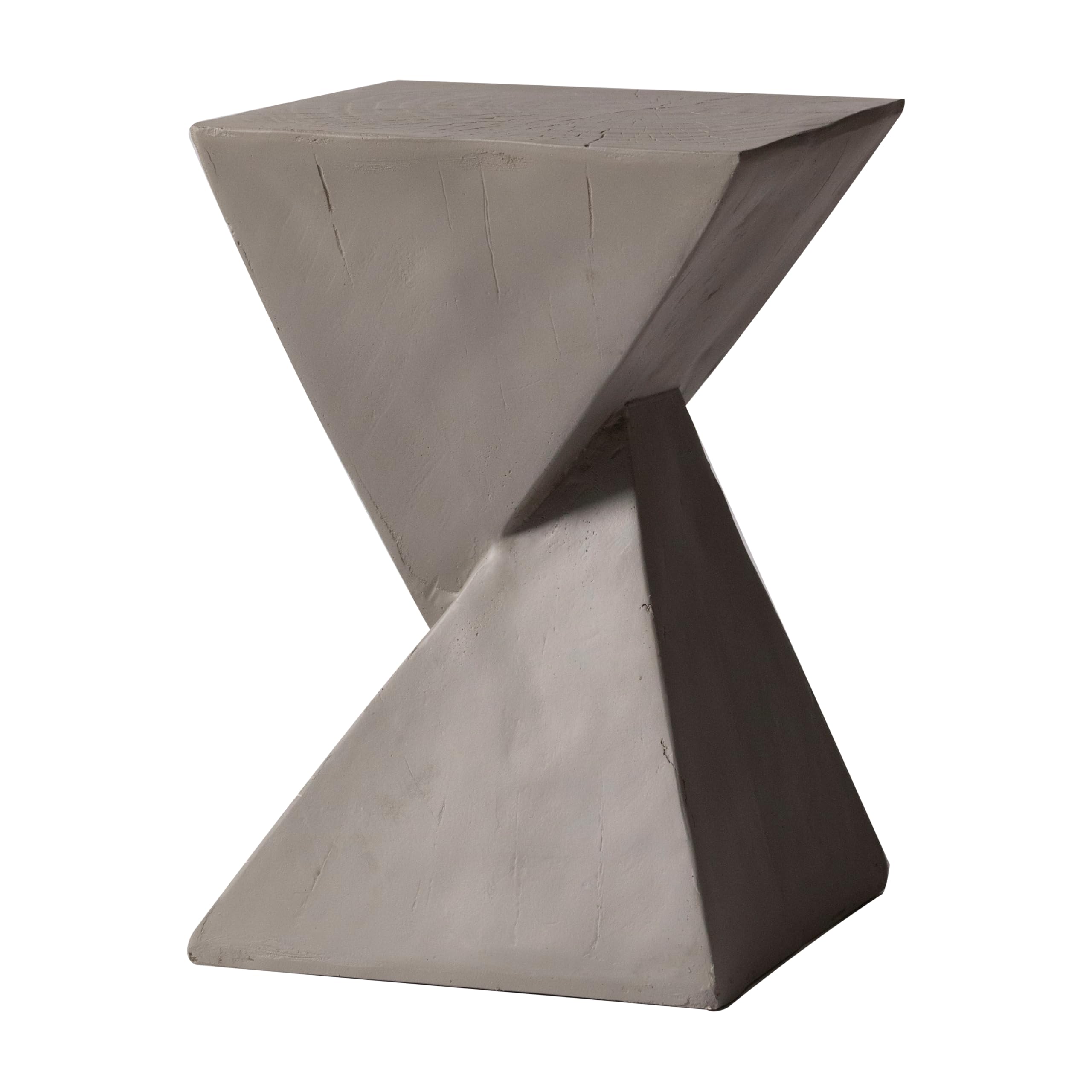 Modern Square Fiberstone Side Table - Grey