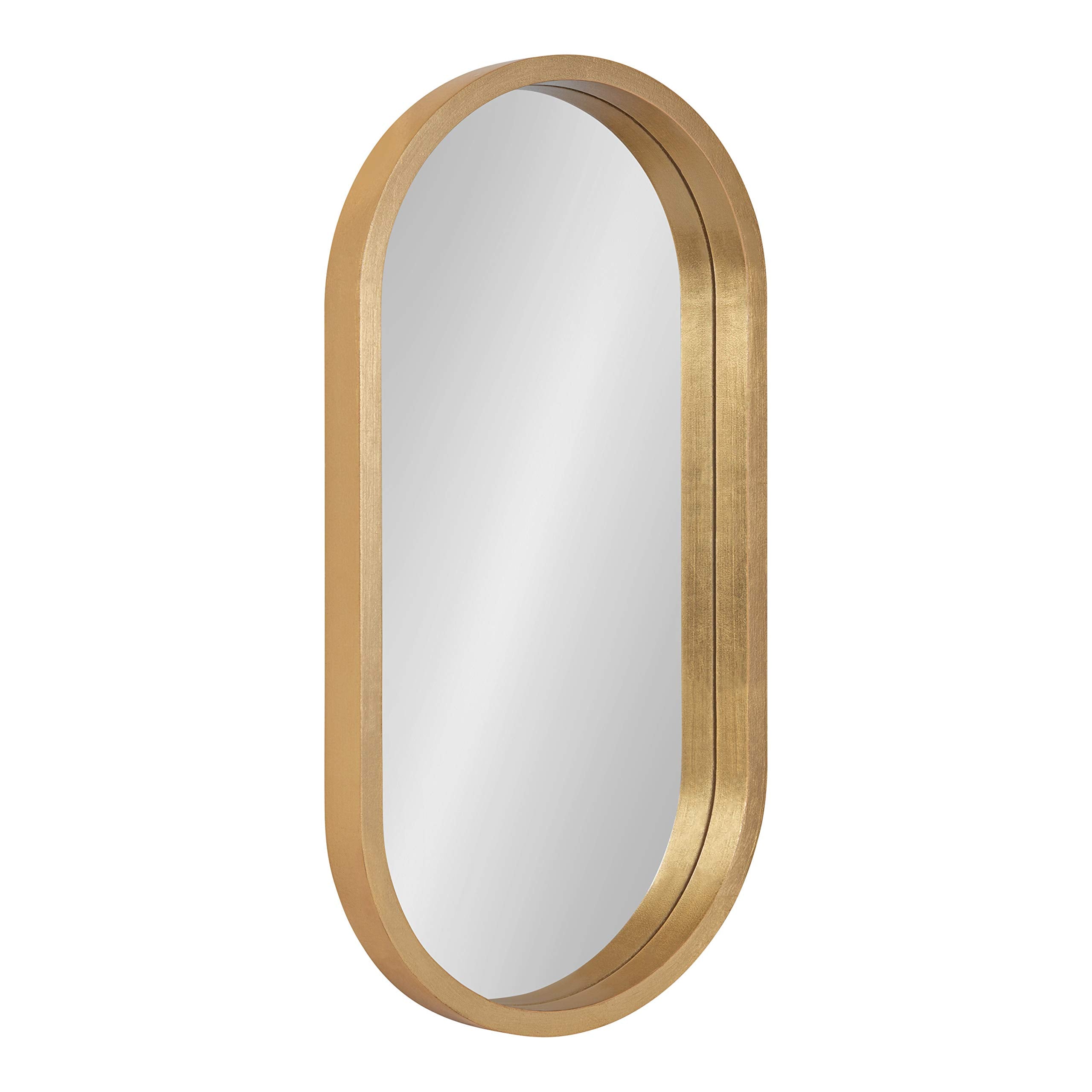 Oval Wall Mirror Gold Frame 12x24