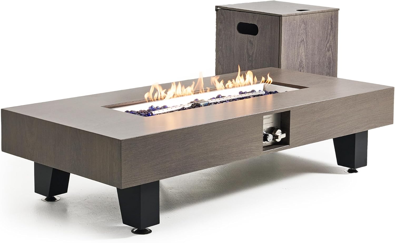 54" Rectangular Propane Fire Pit Table
