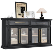 63" Sideboard Buffet Cabinet with Glass Doors