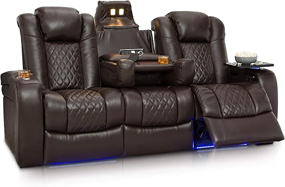 Home Theater Reclining Sofa with Fold-Down Table