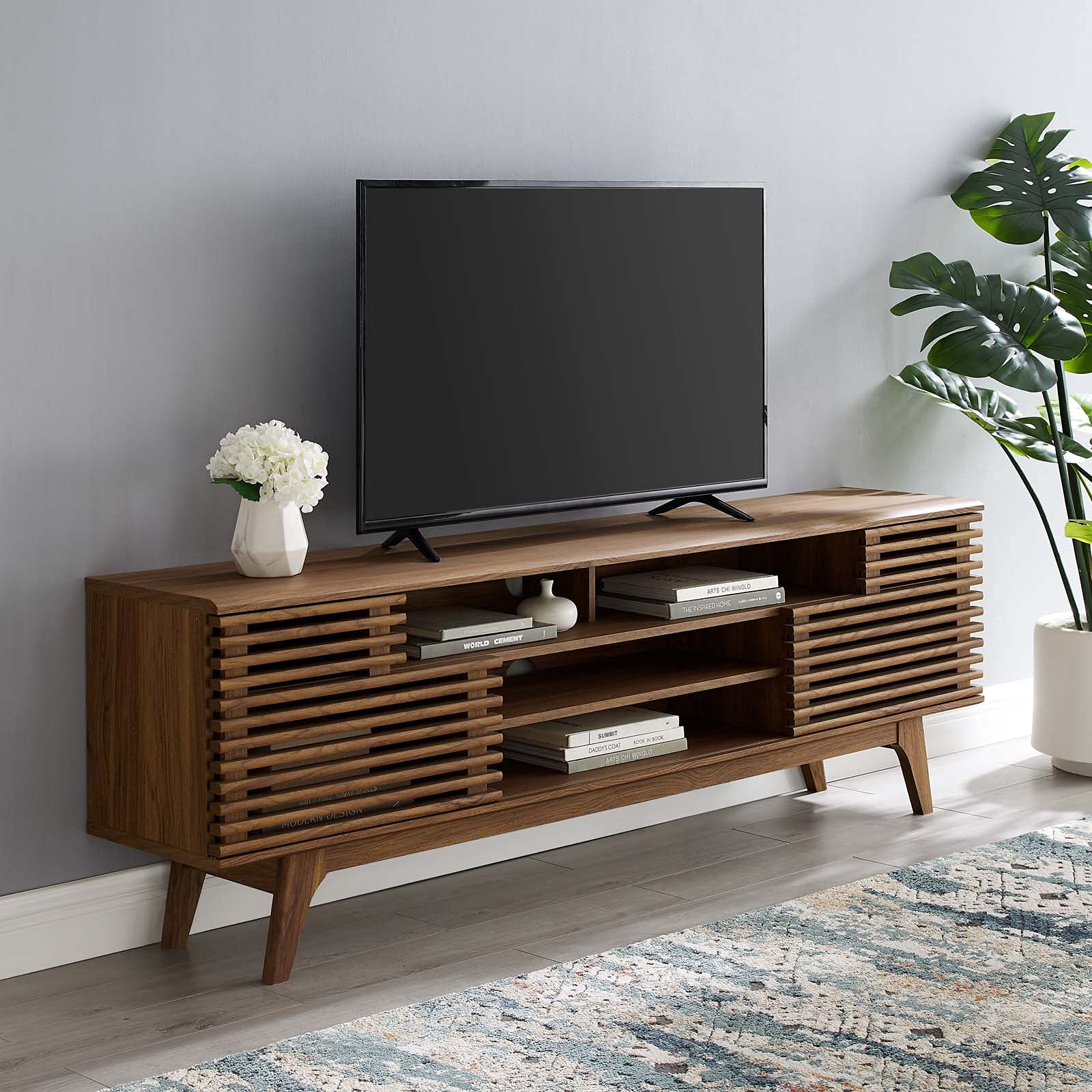 71" Mid-Century Media Console TV Stand