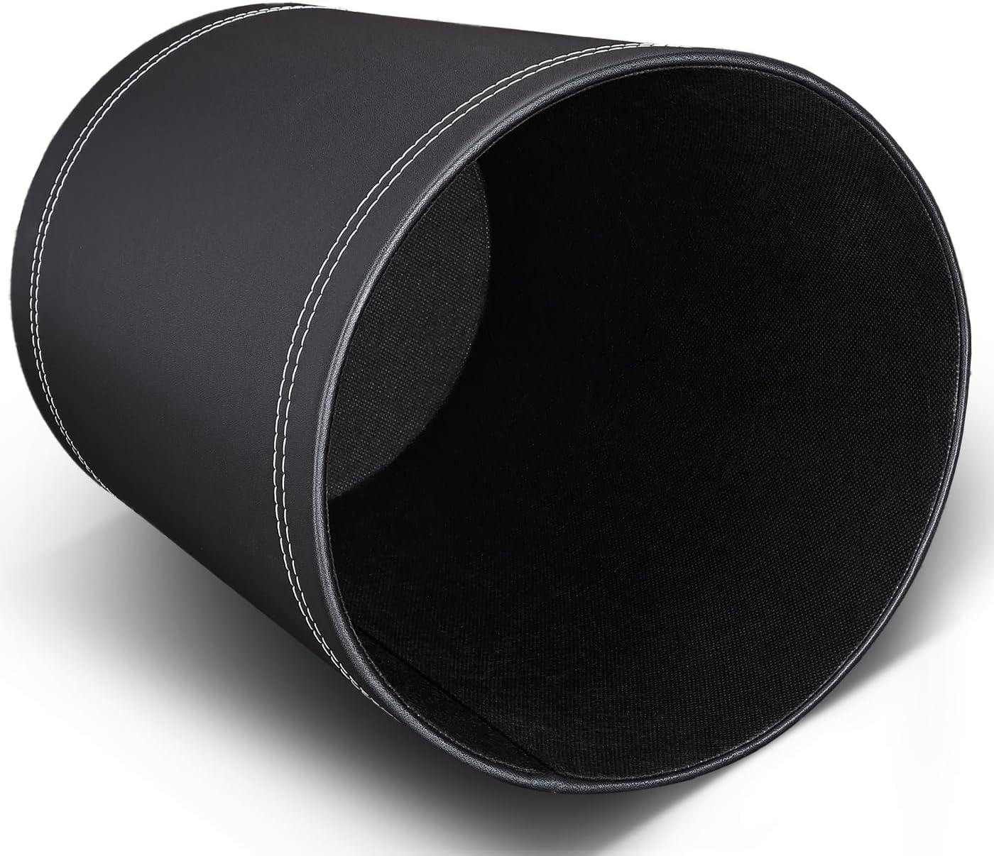 3 Pack PU Leather Office Trash Can Set