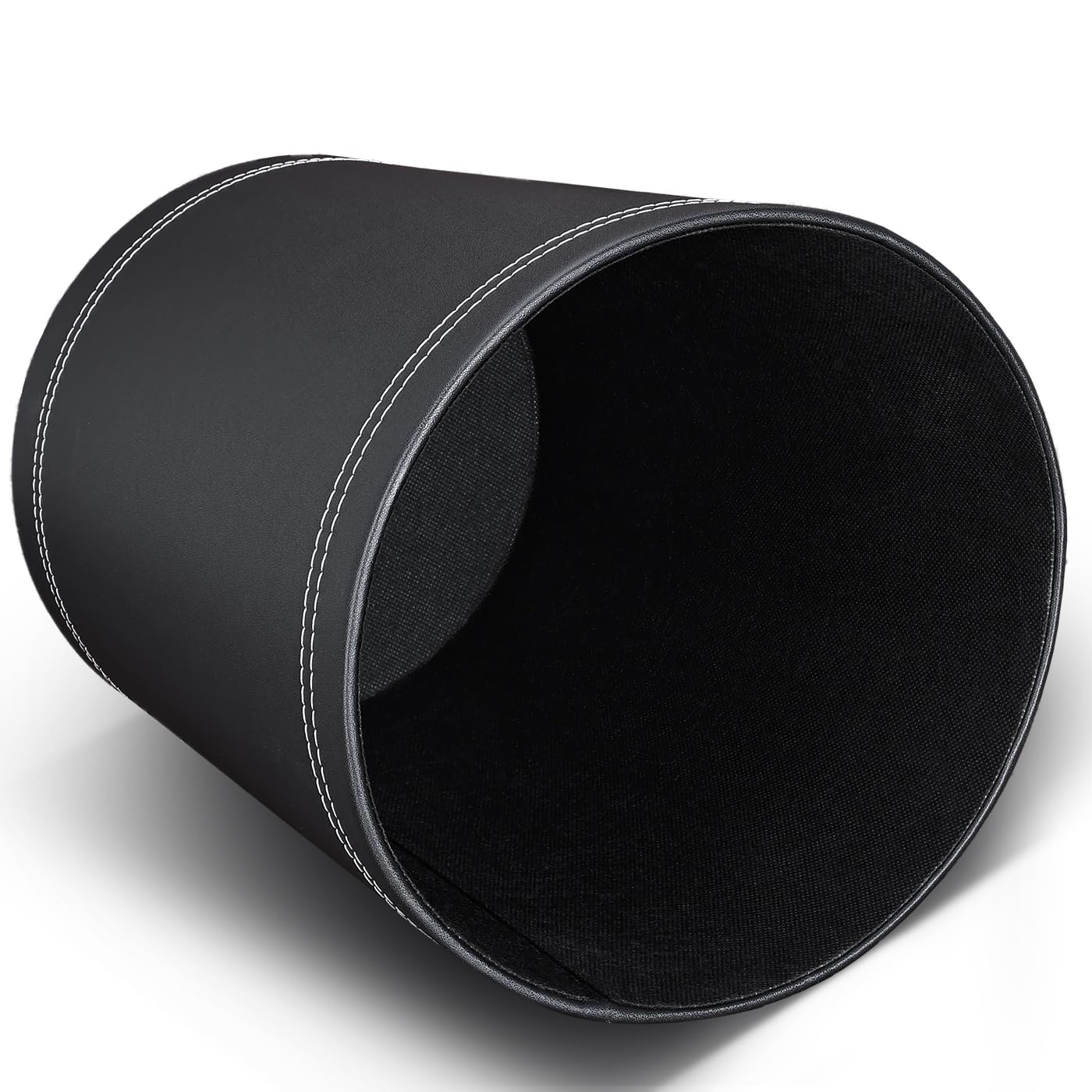 3 Pack PU Leather Office Trash Can Set