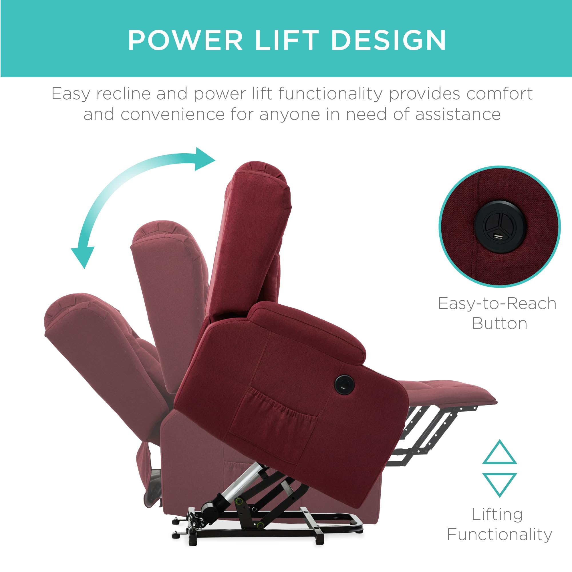 Power Lift Recliner with Massage and Heat