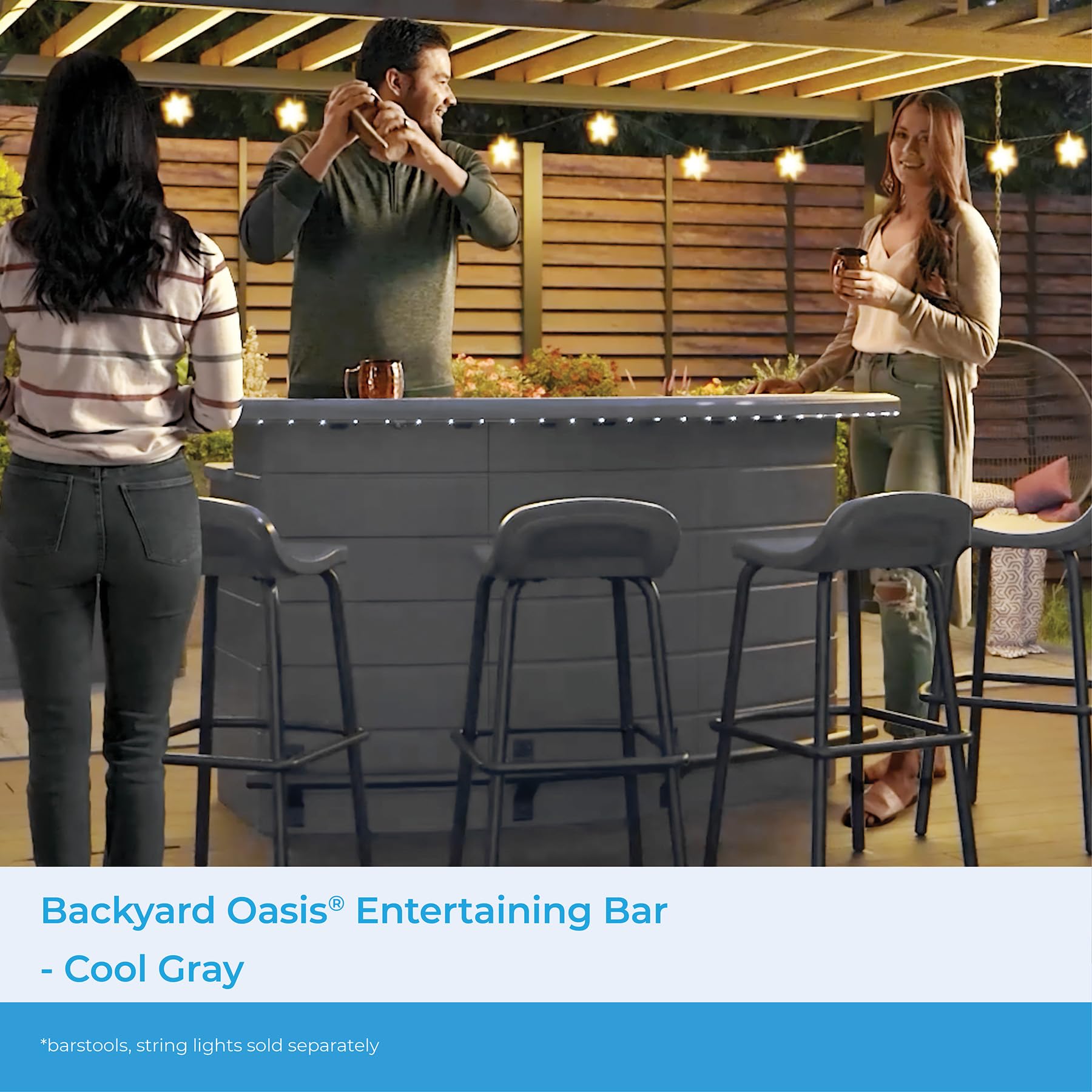Outdoor Entertainment Bar with Storage