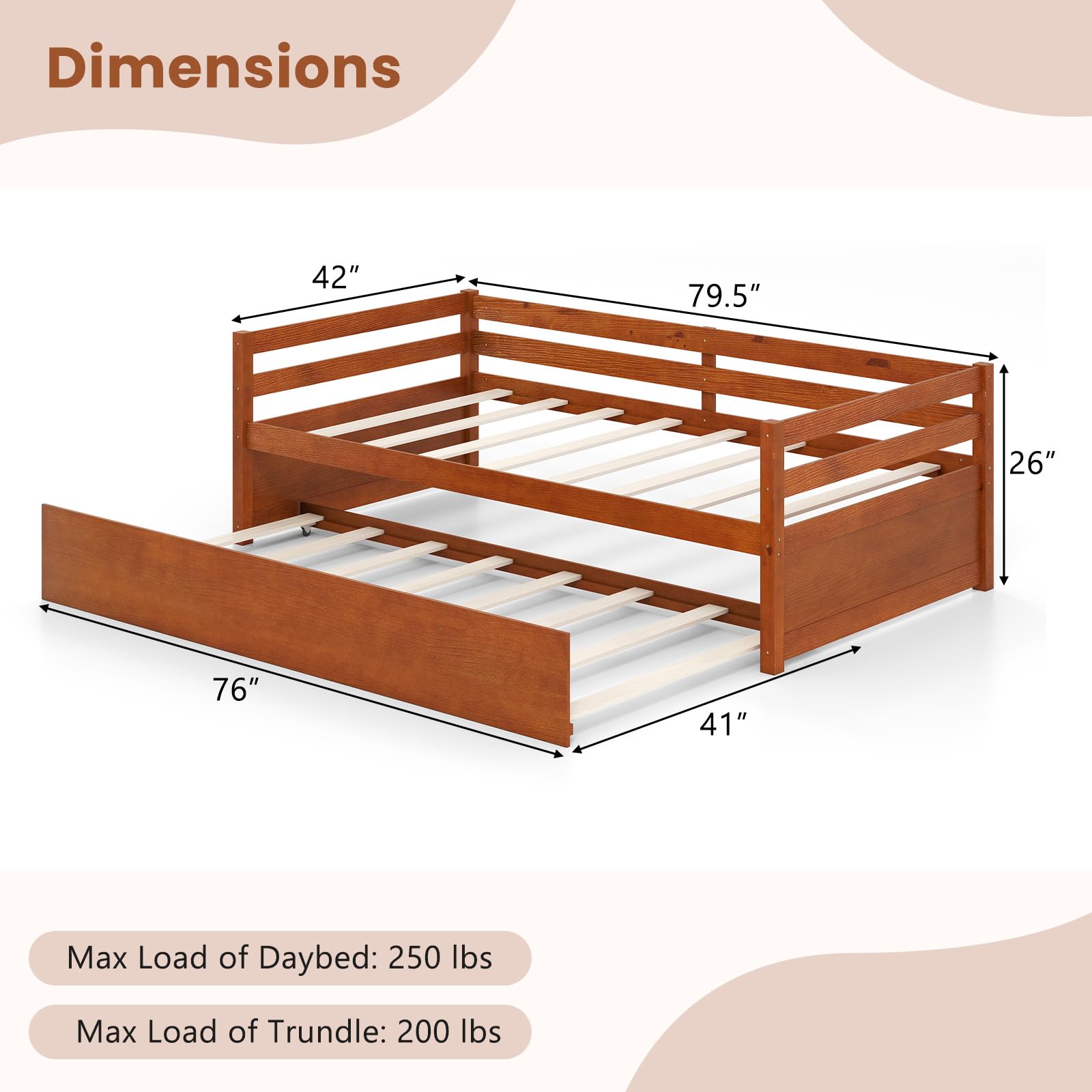 Twin Daybed with Trundle