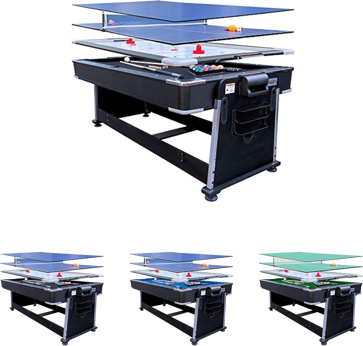 7-Foot 3-in-1 Multi-Game Swivel Table