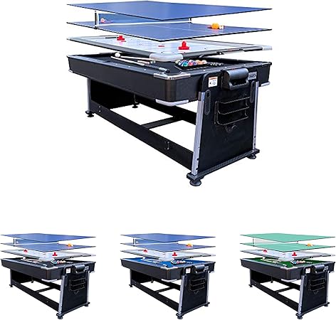 7-Foot 3-in-1 Multi-Game Swivel Table