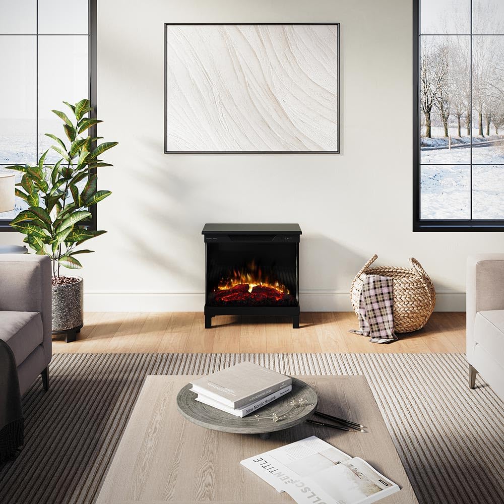 Skyline Smart 3-Sided Electric Fireplace Stove Heater