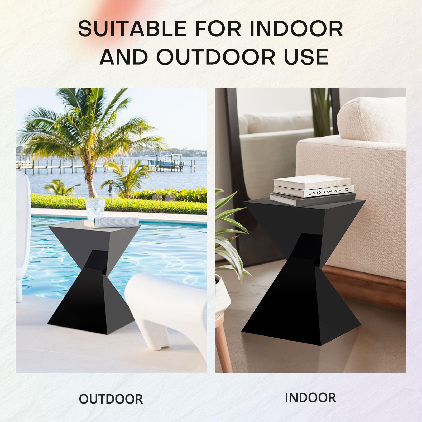 Black Acrylic Side Table